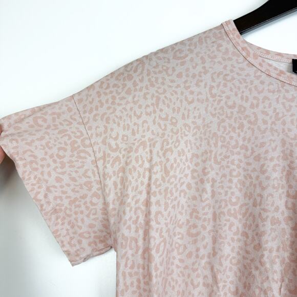 Hatch Leopard Print Tee Shirt Pink - Size 0 XS - Picture 2 of 8